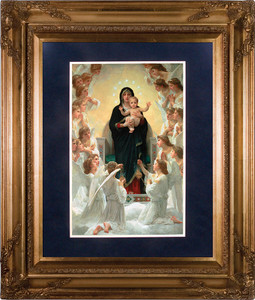 Queen of the Angels Matted - Gold Museum Framed Canvas