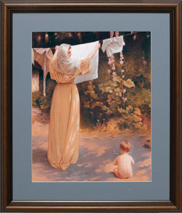 Polish Madonna - Cherry Framed Blue Matte Image Polish Madonna - Cherry Framed Blue Matte Image