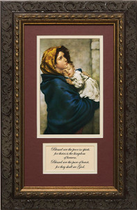 Madonna of the Streets Matted with Prayer - Ornate Dark Framed Art Madonna of the Streets Matted with Prayer - Ornate Dark Framed Art