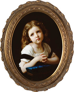 La Priere - Oval Framed Canvas La Priere - Oval Framed Canvas