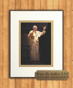 Pope Benedict in Blessing 8x10 Matted Print with Commemorative Plate Pope Benedict in Blessing 8x10 Matted Print with Commemorative Plate