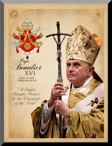 Pope Benedict XVI Commemorative Wall Plaque Pope Benedict XVI Commemorative Wall Plaque