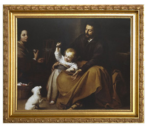 Holy Family with Small Bird by Murillo - Ornate Gold Framed Art Holy Family with Small Bird by Murillo - Ornate Gold Framed Art