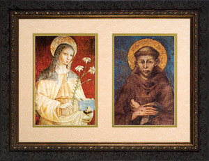 Sts. Francis and Clare Matted Framed Art Sts. Francis and Clare Matted Framed Art