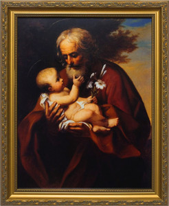 St. Joseph (Older) - Standard Gold Framed Art St. Joseph (Older) - Standard Gold Framed Art