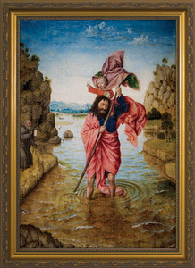 St. Christopher with Jesus Framed Art St. Christopher with Jesus Framed Art