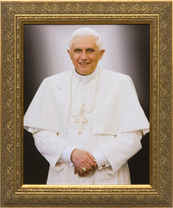 Pope Benedict Formal - Gold Framed Art Pope Benedict Formal - Gold Framed Art
