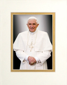 Pope Benedict Formal Matted - No Frame Image