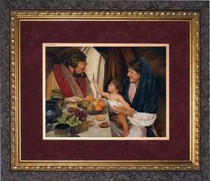 The Holy Family by Jason Jenicke Matted - Ornate Dark Framed Art The Holy Family by Jason Jenicke Matted - Ornate Dark Framed Art
