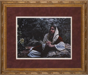 Agony in the Garden by Jason Jenicke Matted - Ornate Gold Framed Art Agony in the Garden by Jason Jenicke Matted - Ornate Gold Framed Art