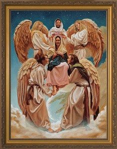 Coronation of Mary by Jason Jenicke - Standard Gold Framed Art Coronation of Mary by Jason Jenicke - Standard Gold Framed Art