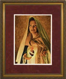 Immaculate Heart of Mary by Jason Jenicke Matted - Standard Gold Framed Art Immaculate Heart of Mary by Jason Jenicke Matted - Standard Gold Framed Art