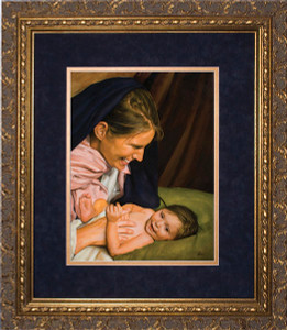 Joy of Mary by Jason Jenicke Matted - Gold Framed Art Joy of Mary by Jason Jenicke Matted - Gold Framed Art