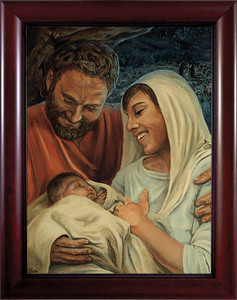 Nativity by Jason Jenicke Cherry Framed Art Nativity by Jason Jenicke Cherry Framed Art