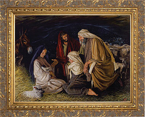 Adoration of the Shepherds by Jason Jenicke - Ornate Gold Framed Art Adoration of the Shepherds by Jason Jenicke - Ornate Gold Framed Art