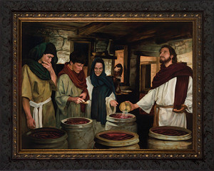 Wedding at Cana by Jason Jenicke - Ornate Dark Framed Art Wedding at Cana by Jason Jenicke - Ornate Dark Framed Art