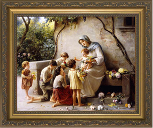 Adoration (Mary and Jesus with Children) by Giuseppe Magni Framed Art Adoration (Mary and Jesus with Children) by Giuseppe Magni Framed Art