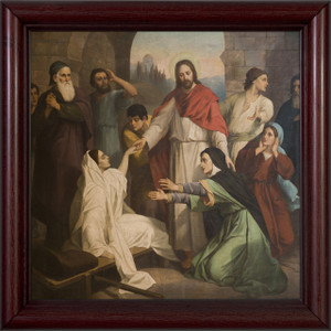 Jesus Healing the Daughter of Jairus Framed Art Jesus Healing the Daughter of Jairus Framed Art