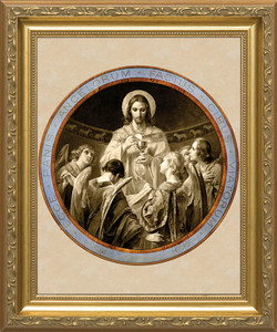 Christ, Bread of Angels Matted - Standard Gold Framed Art Christ, Bread of Angels Matted - Standard Gold Framed Art