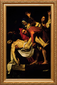 Deposition of Christ by Caravaggio - Standard Gold Framed Canvas Deposition of Christ by Caravaggio - Standard Gold Framed Canvas