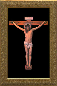 Crucifixion by Velazquez - Gold Framed Canvas Crucifixion by Velazquez - Gold Framed Canvas
