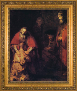 Prodigal Son by Rembrandt - Gold Framed Canvas Prodigal Son by Rembrandt - Gold Framed Canvas