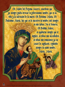 Spanish Our Lady of Perpetual Help Poster Spanish Our Lady of Perpetual Help Poster