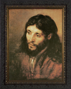 Head of Christ by Rembrandt - Ornate Dark Framed Art Head of Christ by Rembrandt - Ornate Dark Framed Art