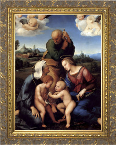 Canigiani Holy Family by Raphael - Gold Framed Art Canigiani Holy Family by Raphael - Gold Framed Art