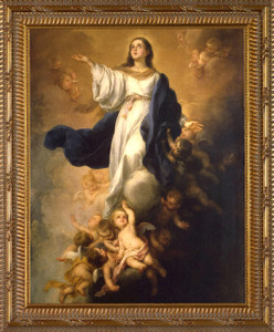 Assumption of the Virgin by Murillo - Ornate Gold Framed Art Assumption of the Virgin by Murillo - Ornate Gold Framed Art