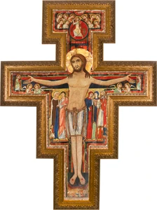 San Damiano Framed Canvas Cross