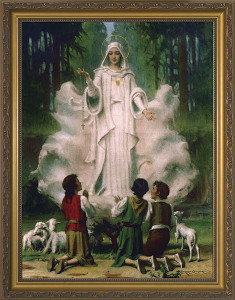 Our Lady of Fatima in Cloud Framed Art Our Lady of Fatima in Cloud Framed Art