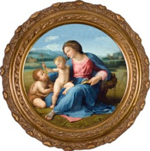 Alba Madonna - Round Framed Canvas Alba Madonna - Round Framed Canvas
