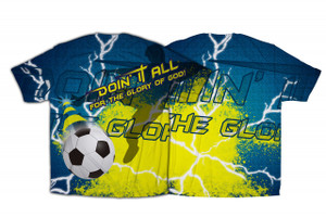 "Doing It All" Soccer Graphic Poly T Shirt "Doing It All" Soccer Graphic Poly T Shirt