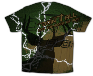 "Doing It All" Hunting Graphic Poly T Shirt