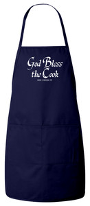 God Bless the Cook (She Needs It) Apron (Navy) God Bless the Cook (She Needs It) Apron (Navy)