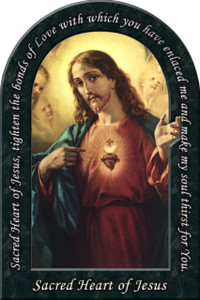 Sacred Heart of Jesus Prayer Arched Magnet