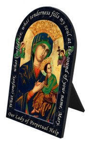 Mother of Perpetual Help Prayer Arched Desk Plaque Mother of Perpetual Help Prayer Arched Desk Plaque