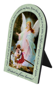 Guardian Angel Prayer Arched Desk Plaque II Guardian Angel Prayer Arched Desk Plaque II