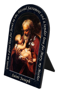 St. Joseph (Older) Prayer Arched Desk Plaque St. Joseph (Older) Prayer Arched Desk Plaque