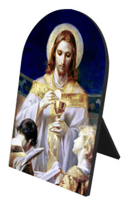 Christ, Bread of Angels Arched Desk Plaque Christ, Bread of Angels Arched Desk Plaque
