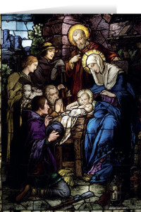 Nativity Stained Glass Christmas Cards (25 Cards) Nativity Stained Glass Christmas Cards (25 Cards)