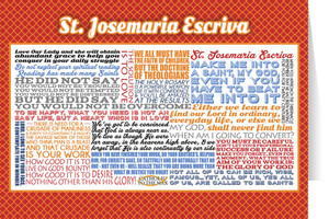 Saint Josemaria Escriva Quote Card Saint Josemaria Escriva Quote Card