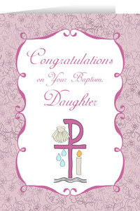 Daughter's Baptism Greeting Card Daughter's Baptism Greeting Card