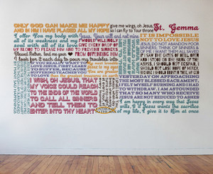 Saint Gemma Quote Wall Decal Saint Gemma Quote Wall Decal