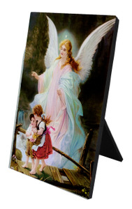 Angel on the Perilous Bridge Vertical Desk Plaque