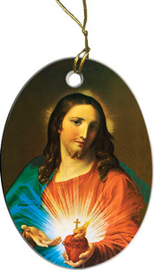 Sacred Heart Holding Heart Ornament Sacred Heart Holding Heart Ornament