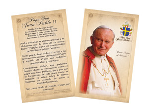 Spanish Pope John Paul II Sainthood Commemorative Holy Card with Prayer Spanish Pope John Paul II Sainthood Commemorative Holy Card with Prayer