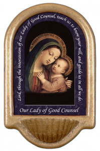 Our Lady of Good Counsel Prayer Holy Water Font Our Lady of Good Counsel Prayer Holy Water Font