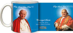 Pope John Paul II & John XXIII Sainthood Portraits Mug Pope John Paul II & John XXIII Sainthood Portraits Mug